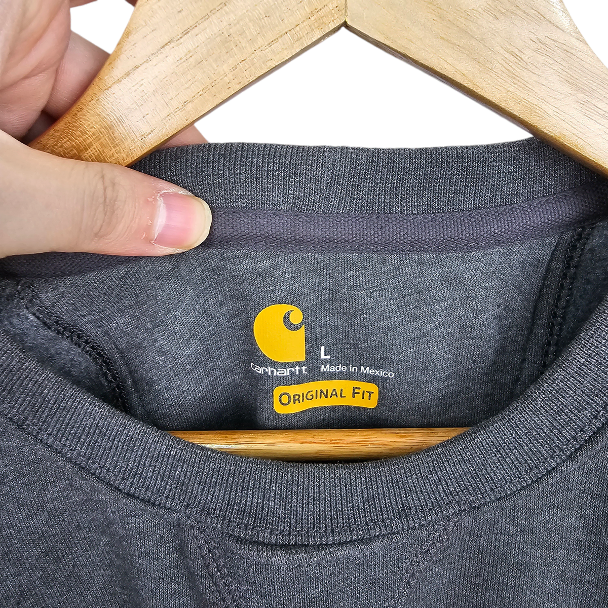 [L] carhartt 칼하트 그레이 포켓 기모 맨투맨