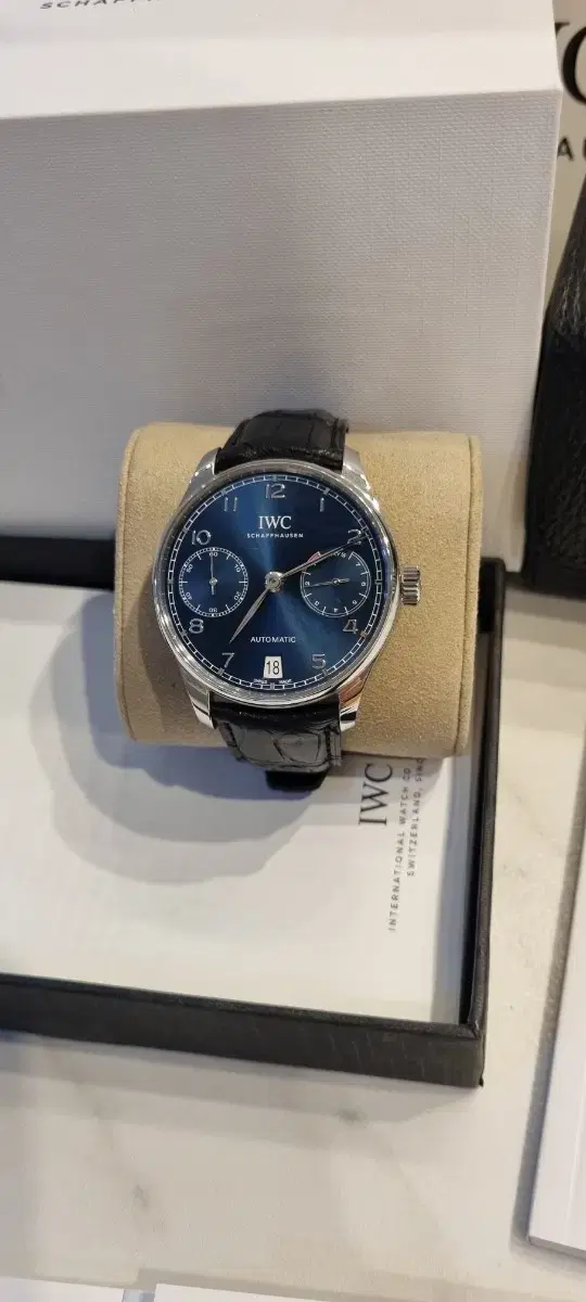 [29년보증풀구성]IWC 블루 부엉이/세븐데이즈 IW500710