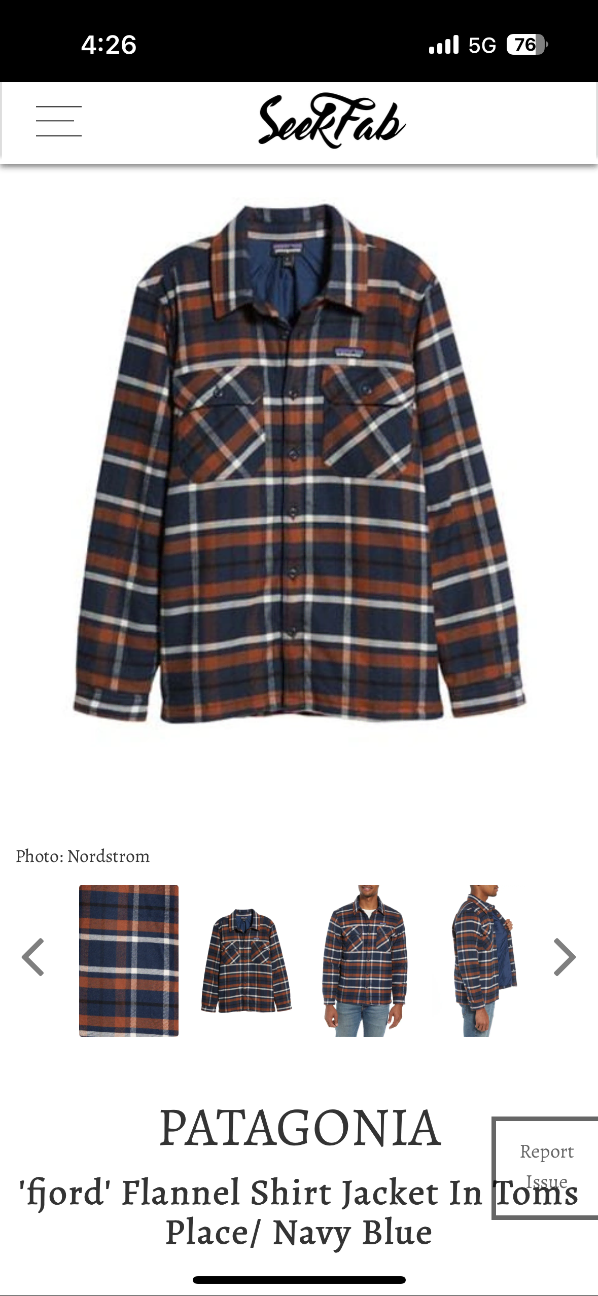 Patagonia Shirt Jacket (Navy Bloo)