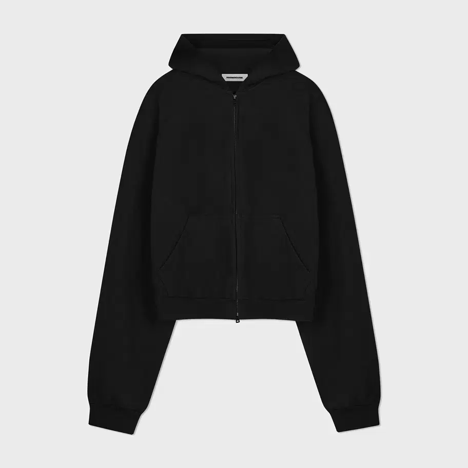 구민성 CROPPED ZIP-UP HOODIE BLACK M