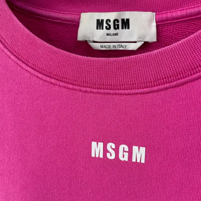 msgm 로고 크롭 맨투맨