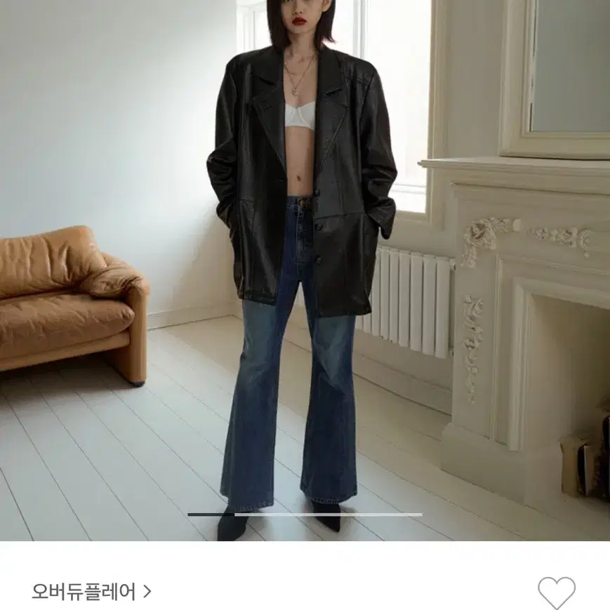 오버듀플레어 인디고 부츠컷 팬츠 1size