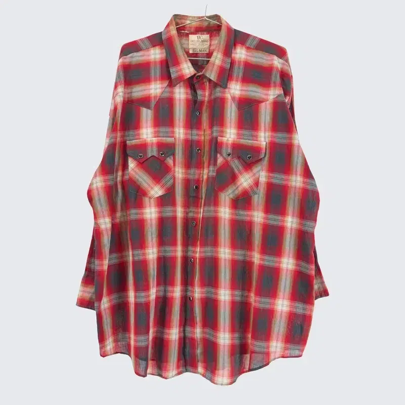 [U.S.A] American Check Western Shirt Southern (Men's Overfit) A26351