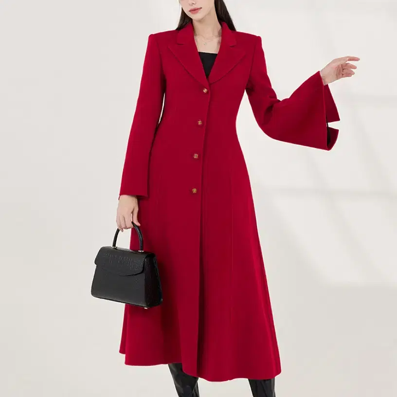 그레이스유) Settia Single Handmade Coat (Red)