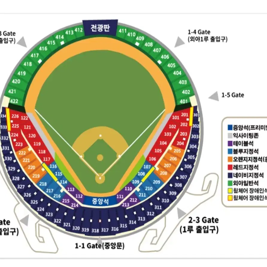 와일드카드 자리교환 (3루 네이비 -> 중앙/1루) 328 차액지불