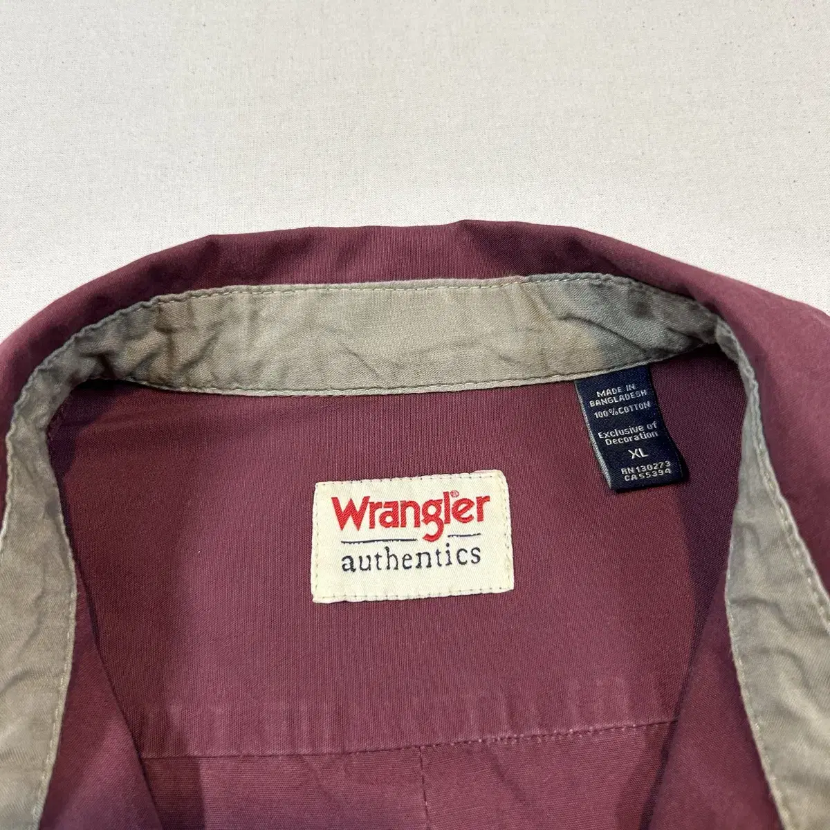 XL) Wrangler 랭글러 투포켓 워크웨어 코튼 셔츠