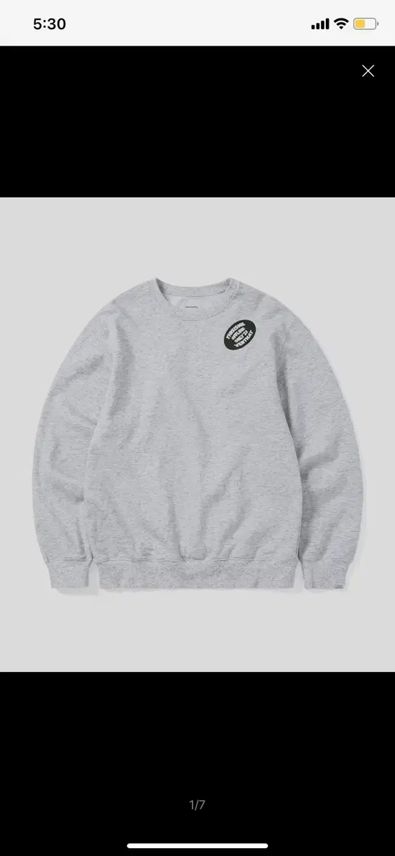 [M] 디스이즈네버댓 Oval Sticker Crewneck Ligh