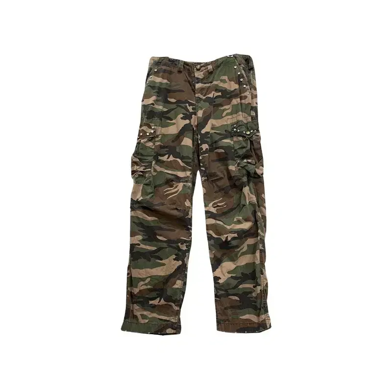 Vintage Y2K Military Ging Camo Cargo Pants 28" K04813