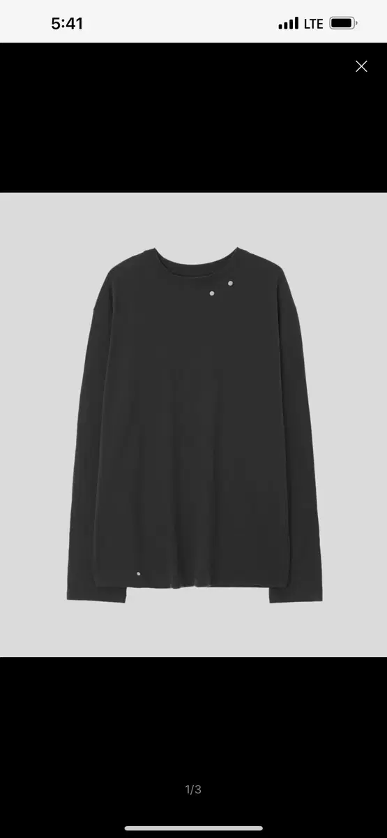 누피크(NUPEAK) PINTUCK LONG SLEEVE CHARCOAL