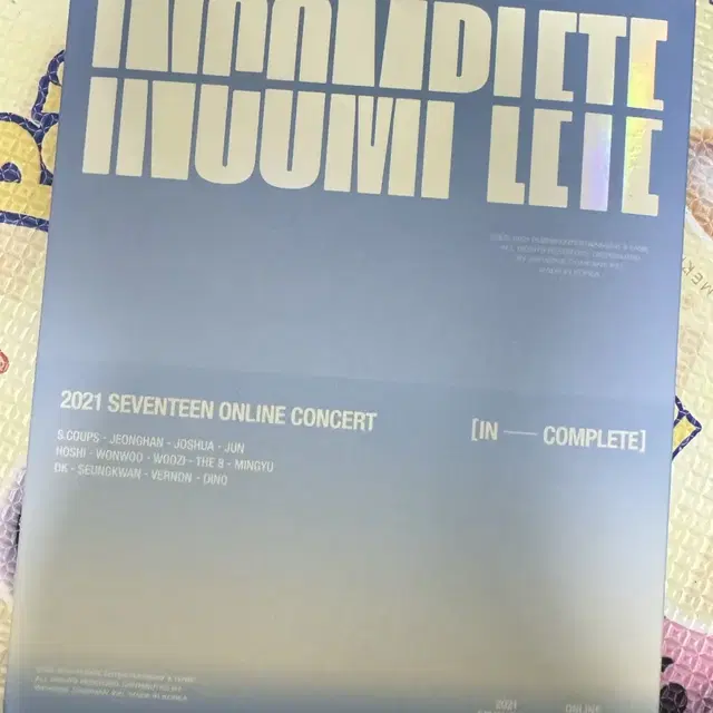 급처!!!!) 세븐틴 incomplete 인컴플릿 dvd 포카 풀셋 양도