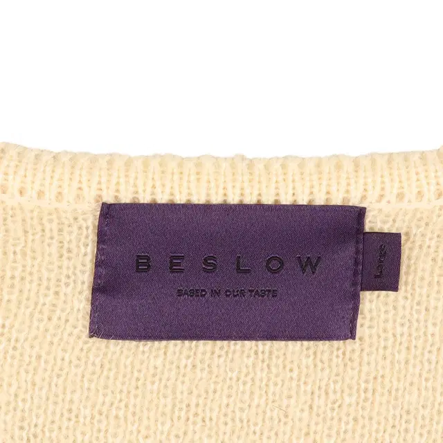 비슬로우 BESLOW 아가일 모헤어 가디건 L