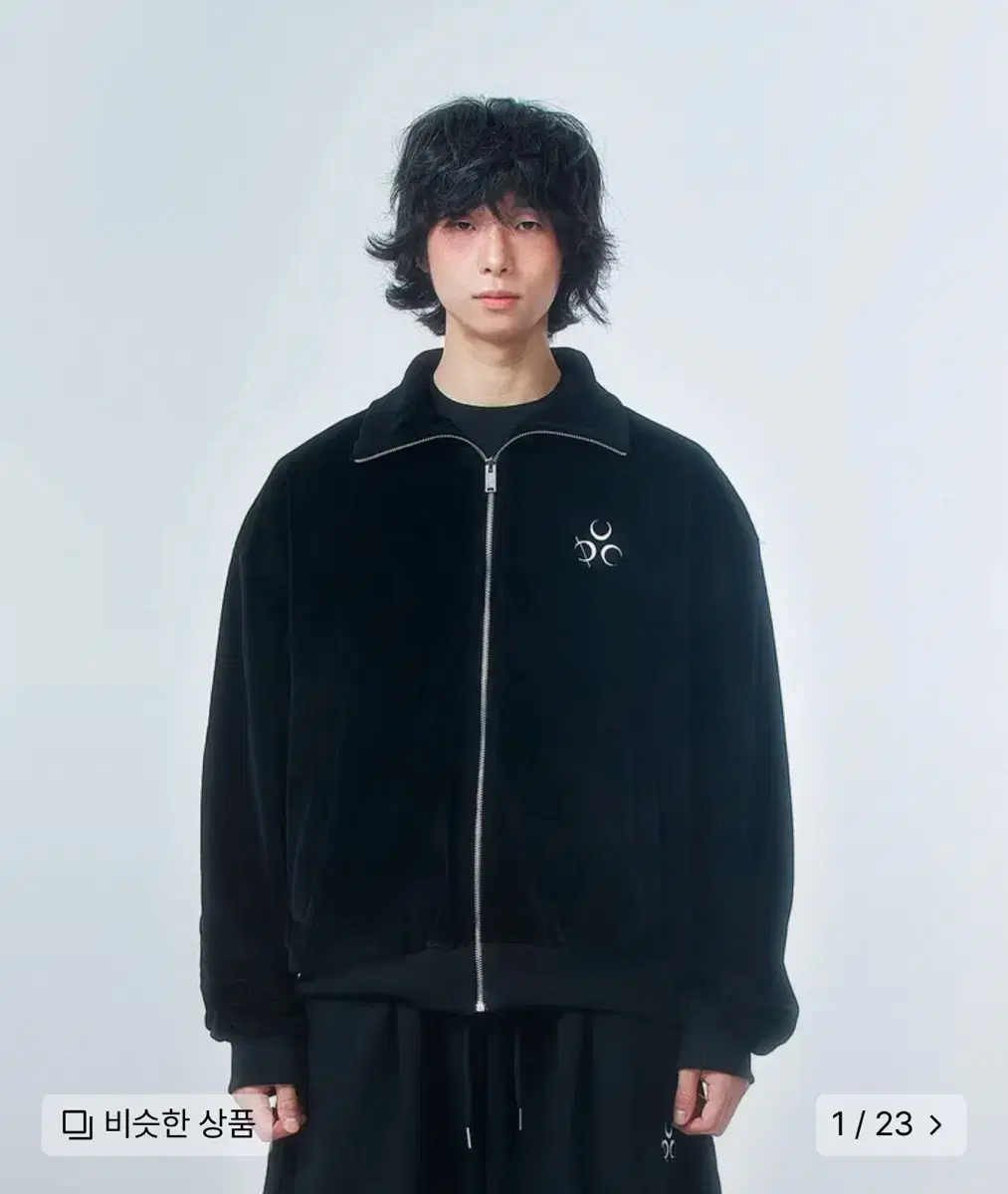 D.O.'s Piece cignature Velour Zip-up Black