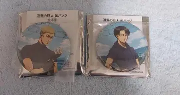 연식 저하 녹 있음 진격의 거인 상모호 캔배지 엘빈 리바이