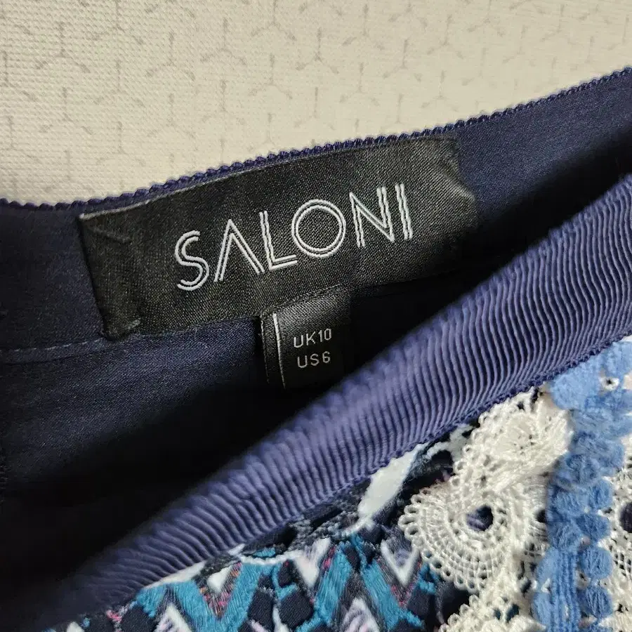 SALONI 레이스 플리츠스커트