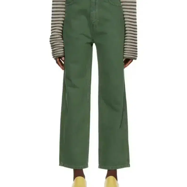 Eckhaus latta green baggy jean 그린 배기 진