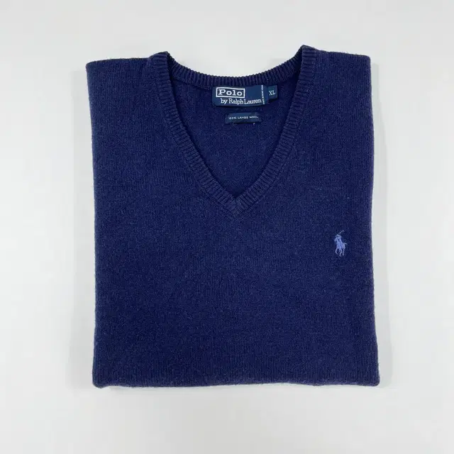 (CT488)XL 폴로 로얄 네이비 램스울 니트 조끼 베스트.Polo