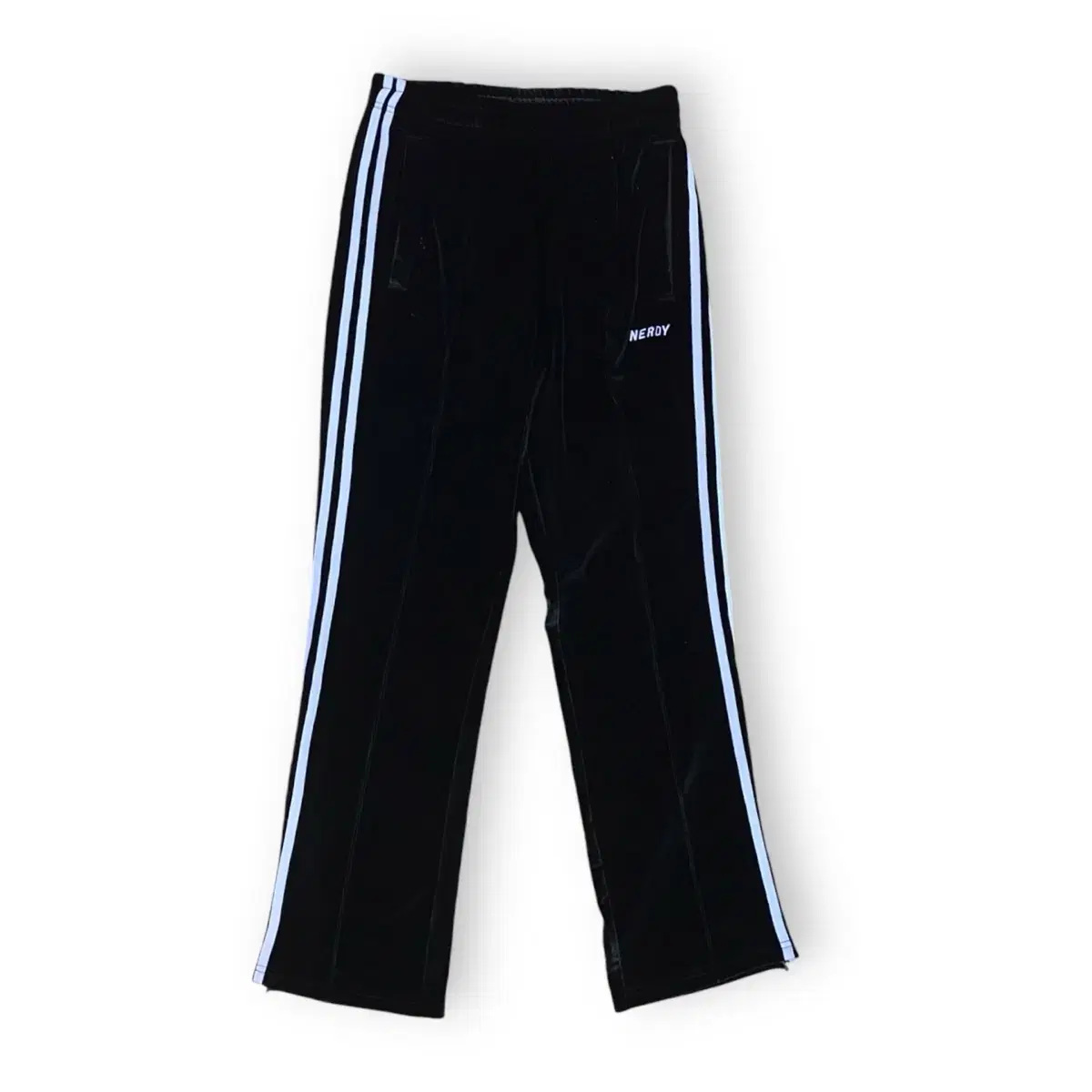 Navy Velour Track Pants