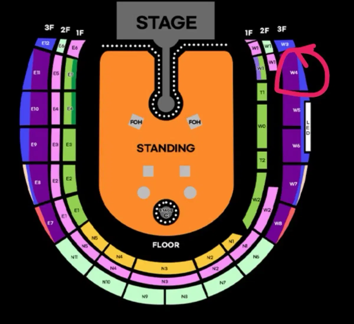 콜드플레이 (금) 지정석 A구역 3층 W4구역 15열 2연석 최저가