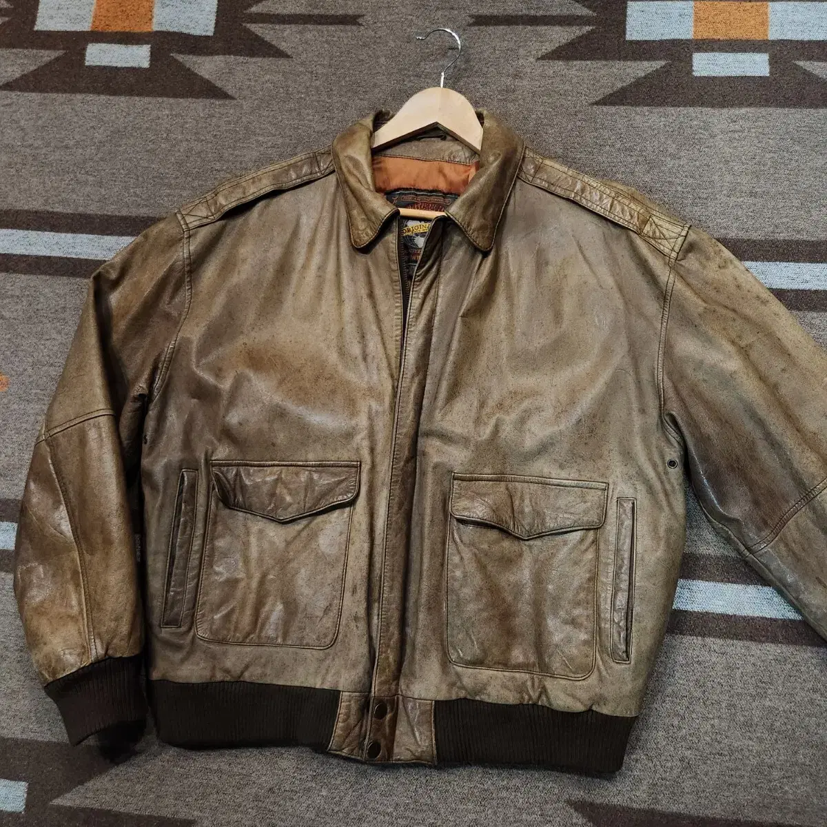 Wilsonthreader 80s Vintage Goatskin A-2 Jacket XL