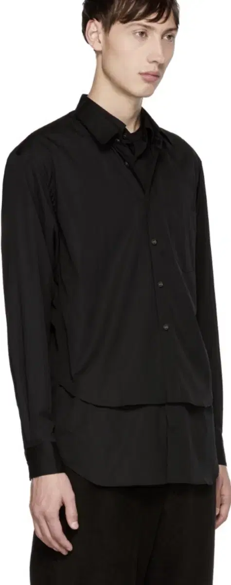 Comme des Garçons Shirtline Black Layered Shirt