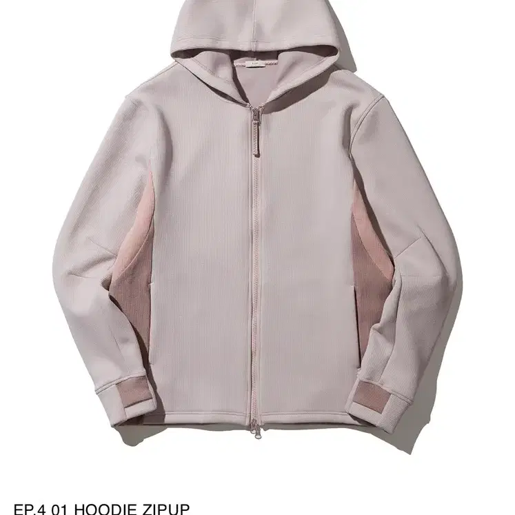 엑슬림 EP.4 01 HOODIE ZIPUP PINK