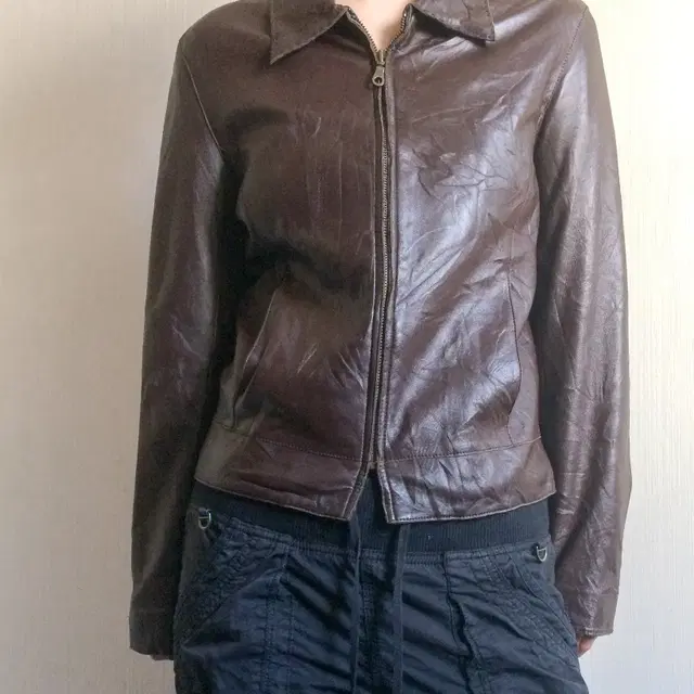 Lamb skin leather jacket