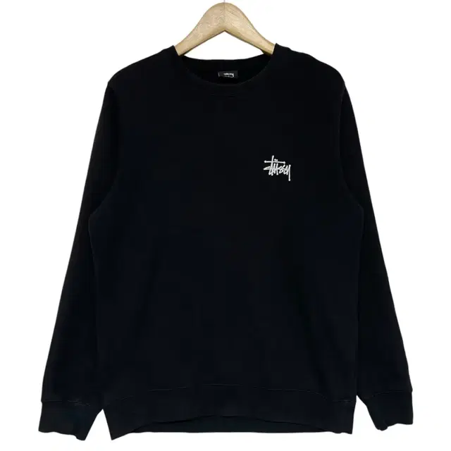 스투시 Stussy 베이직 로고 맨투맨 블랙