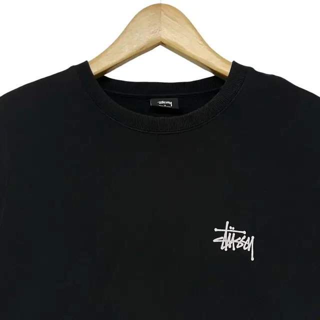 스투시 Stussy 베이직 로고 맨투맨 블랙