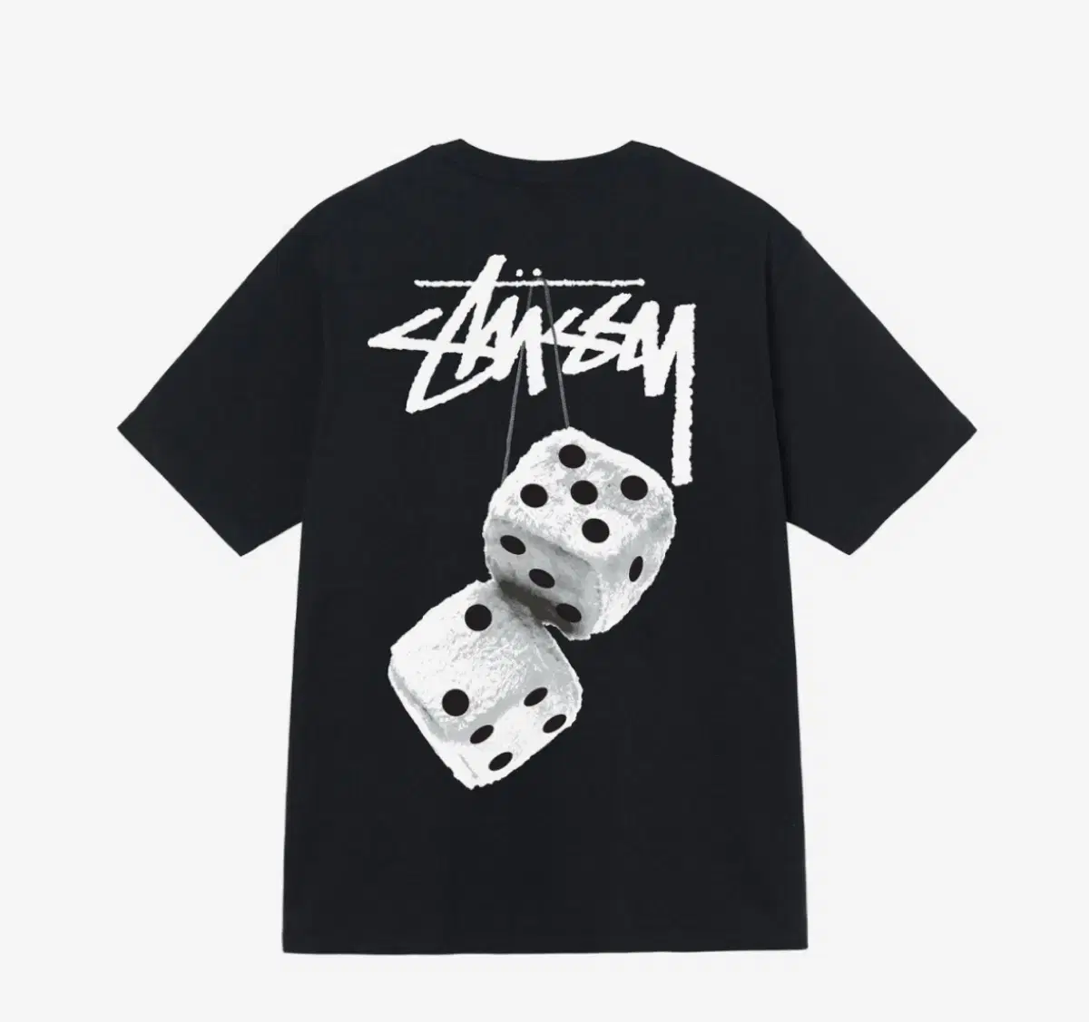 stussy 스투시 퍼지 다이스 티셔츠 블랙