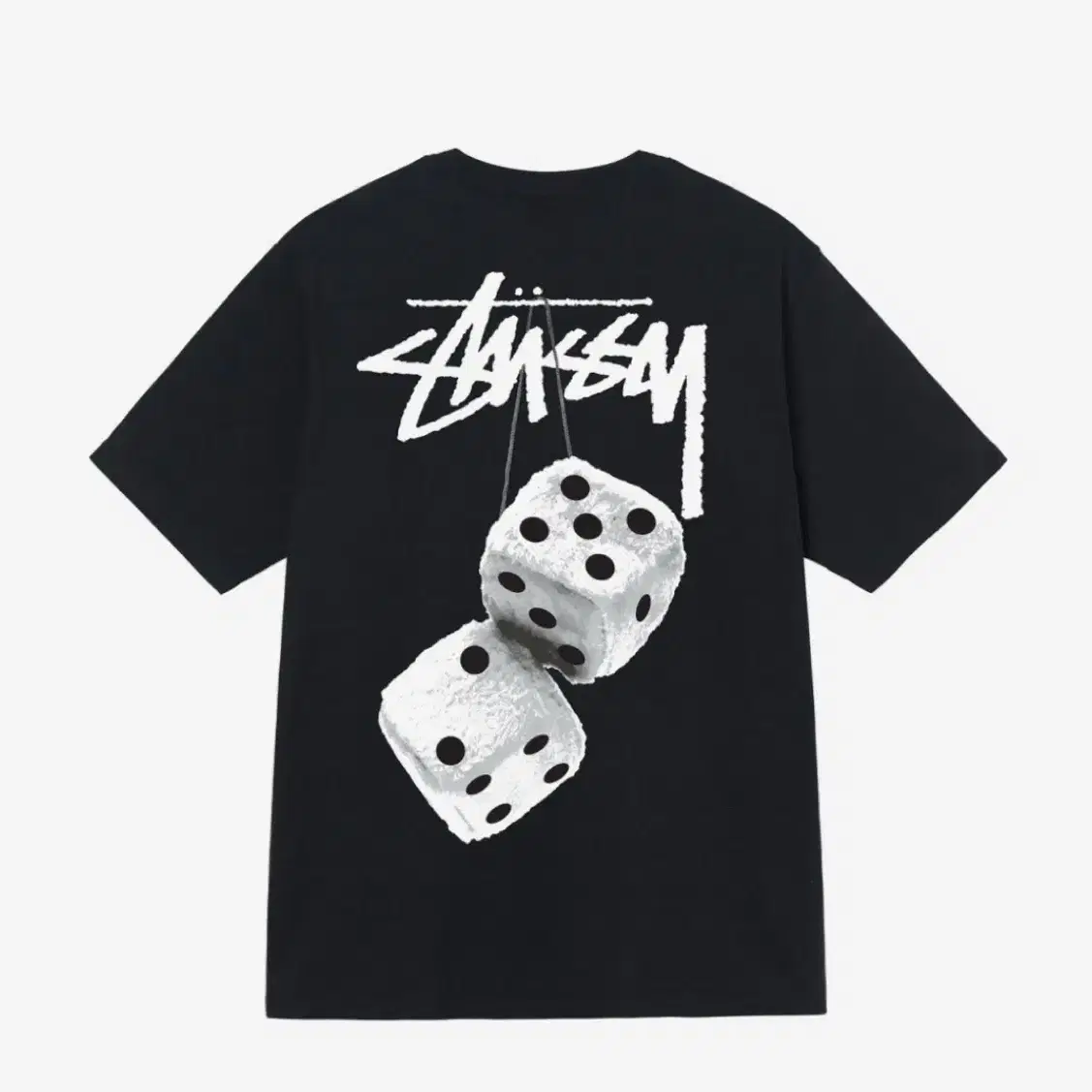 stussy 스투시 퍼지 다이스 티셔츠 블랙