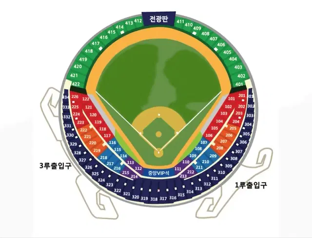 와일드카드 2차전 두산 vs KT 1루 레드석!!