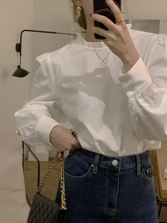 제이엘프 모얼 프릴 블라우스 blouse