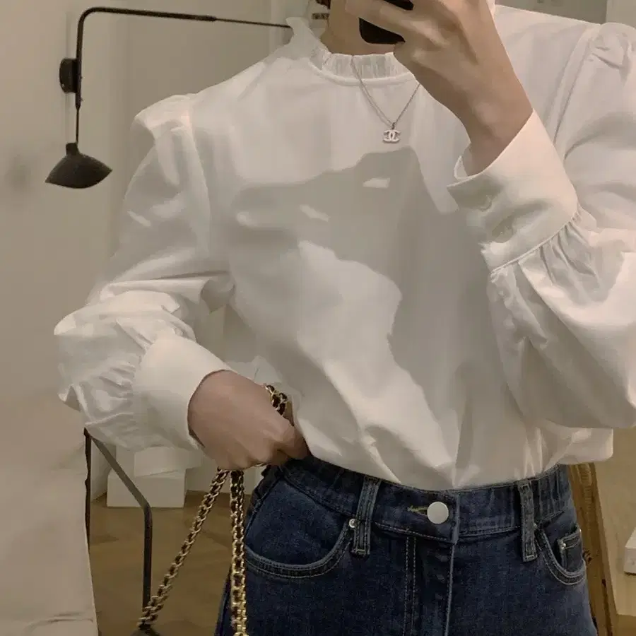 제이엘프 모얼 프릴 블라우스 blouse