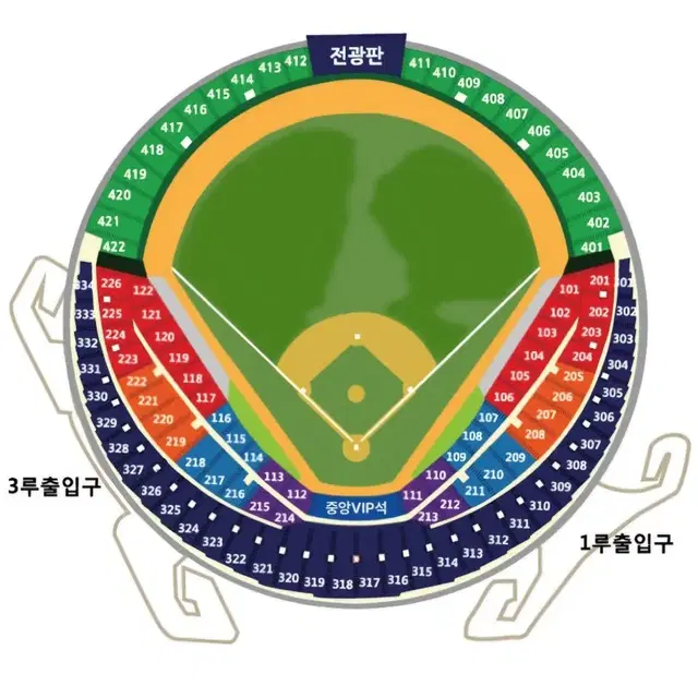 10월3일 와일드카드2차 두산 KT 중앙 네이비석 (앞쪽 통로)