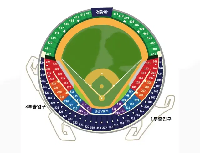 10월3일 와일드카드2차 두산 KT 1루 레드 4연석