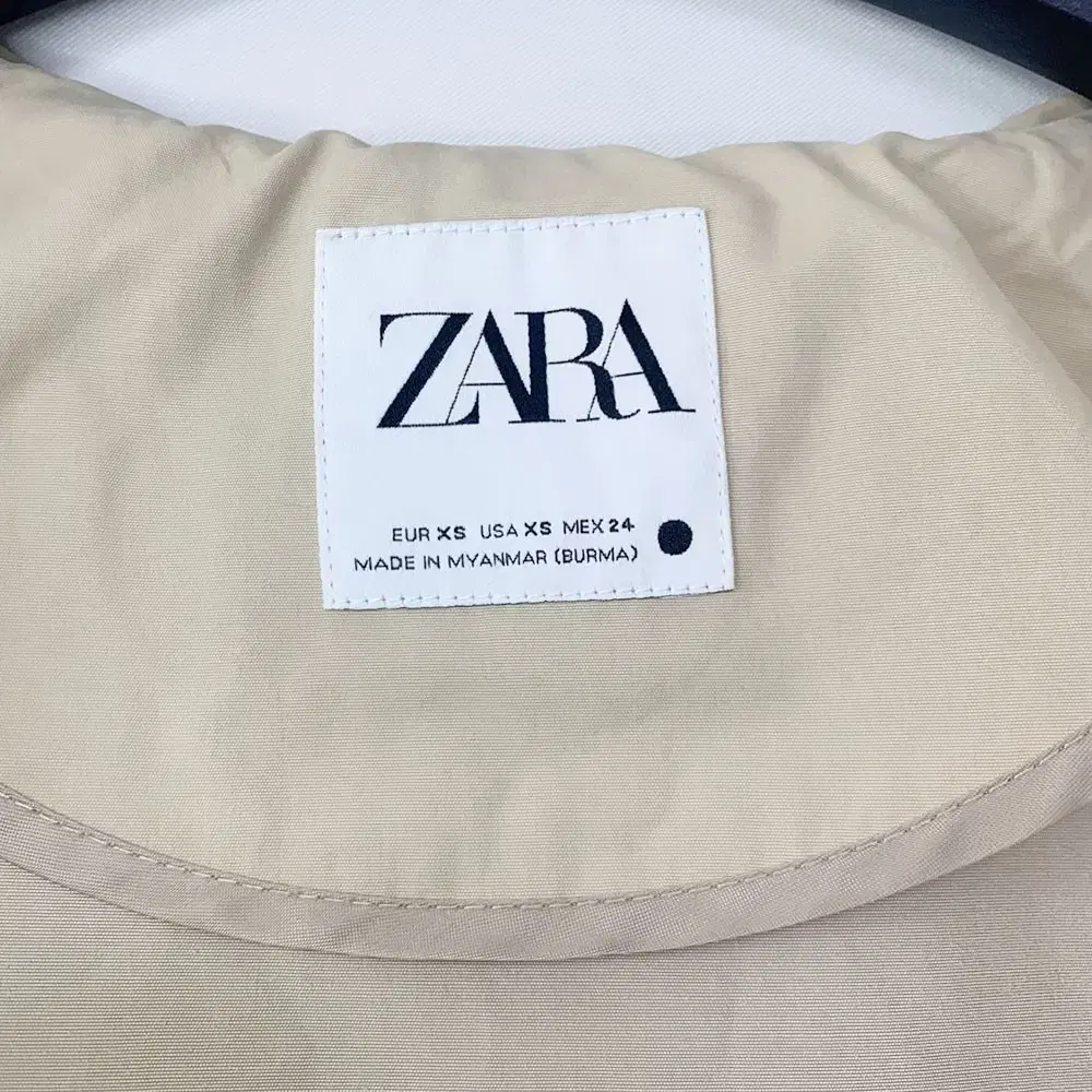 ZARA 자라 아이보리 코튼 언발란스 버튼 후드 스트링 집업 자켓