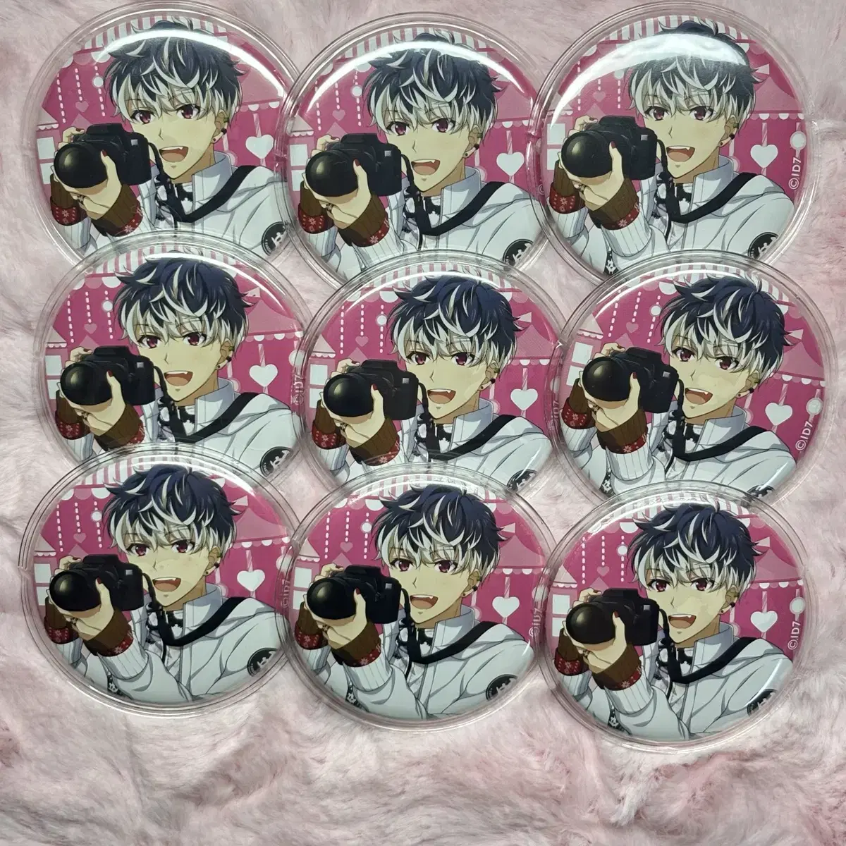 Bulk of 9 Ainana Momo Can Badge Covers with Cover