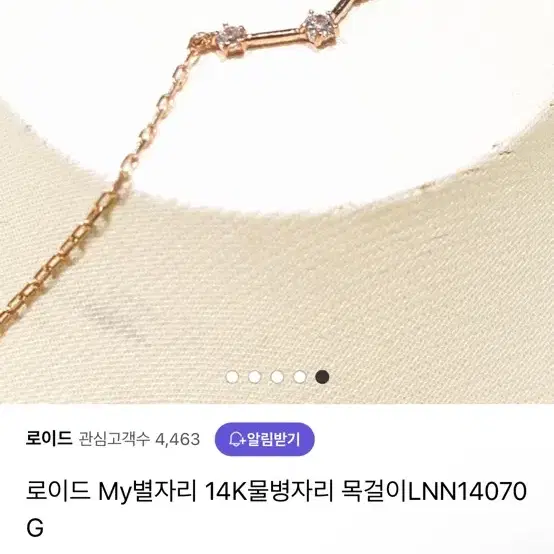 로이드 14k 별자리 목걸이 (물병자리)