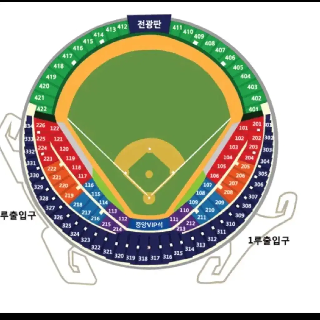 두산 와카2차전 레드 2연석팝니다 1루레드