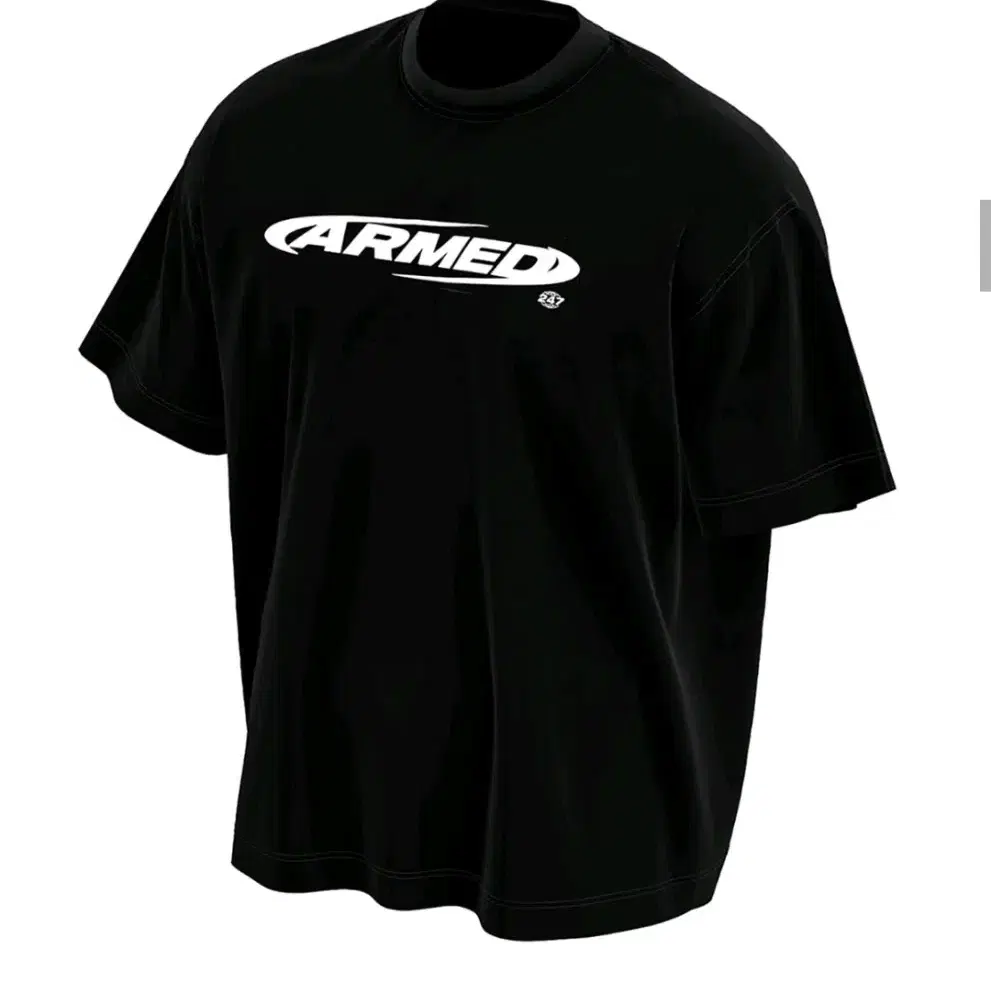 ARMED 오버핏 T-SHIRT [블랙] XL 팔아요