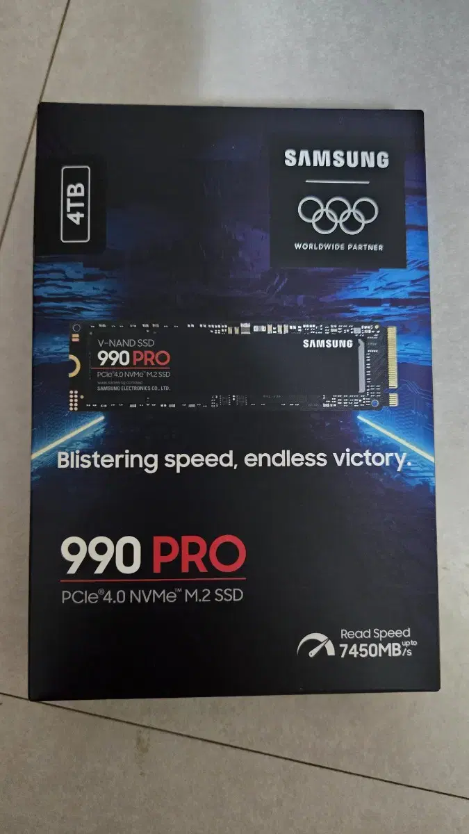 삼성 Samsung 990 프로 Pro M.2 SSD 4TB (미개봉 새