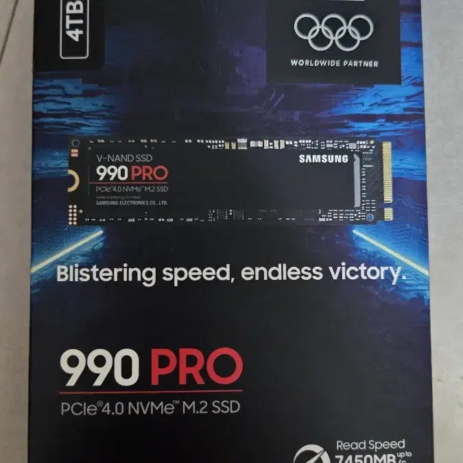 삼성 Samsung 990 프로 Pro M.2 SSD 4TB (미개봉 새