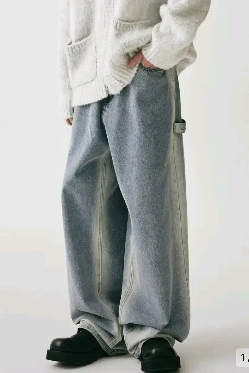 어반드레스 카펜터 데님 팬츠 Hammer Wide Pants 라이트블루