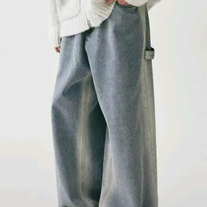 어반드레스 카펜터 데님 팬츠 Hammer Wide Pants 라이트블루