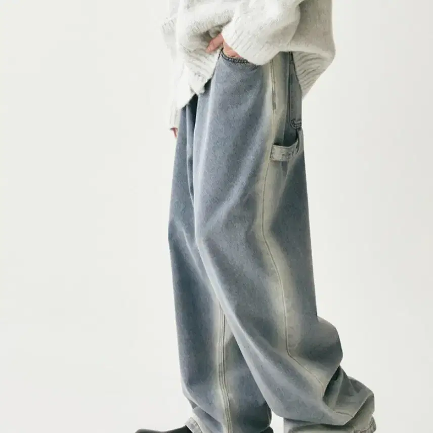 어반드레스 카펜터 데님 팬츠 Hammer Wide Pants 라이트블루