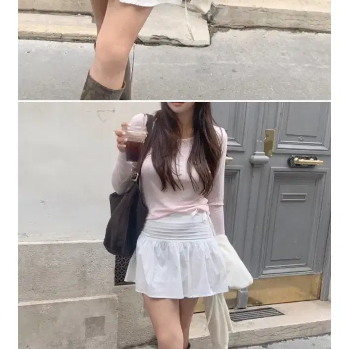 [새상품]리즈 더위시 Pintuck leaf skirt(아이보리/XS)