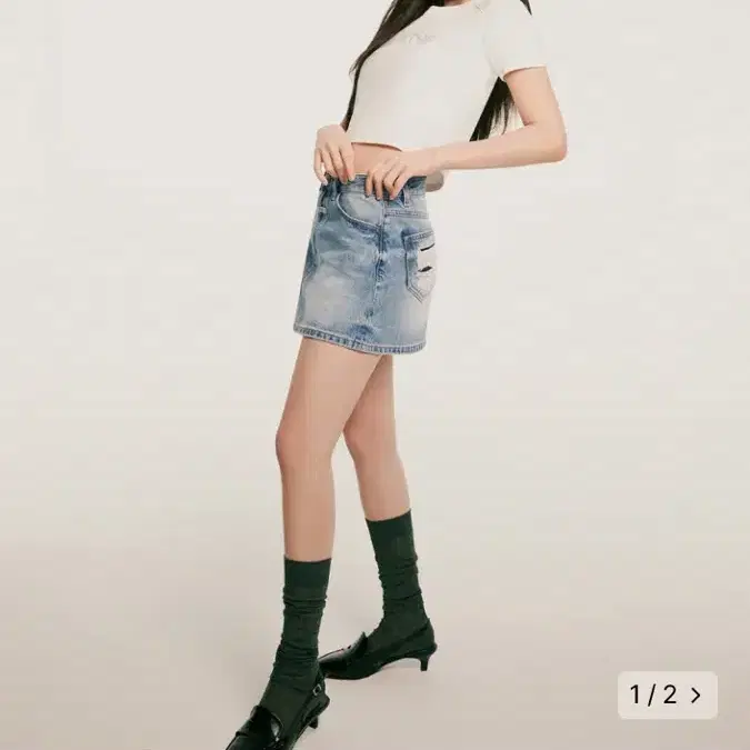 마리떼 W DENIM MINI SKIRT blue