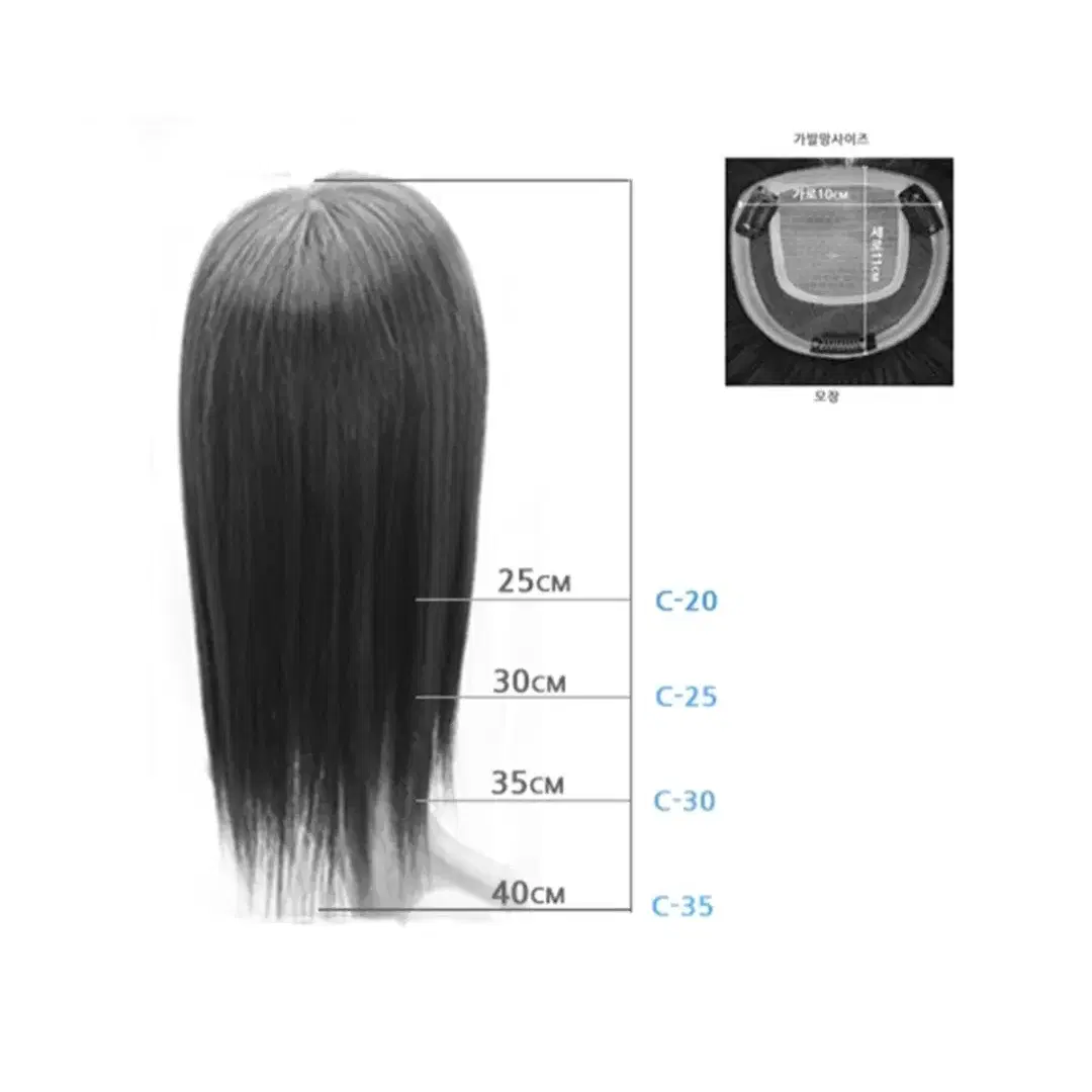 인모 정수리 부분 가발