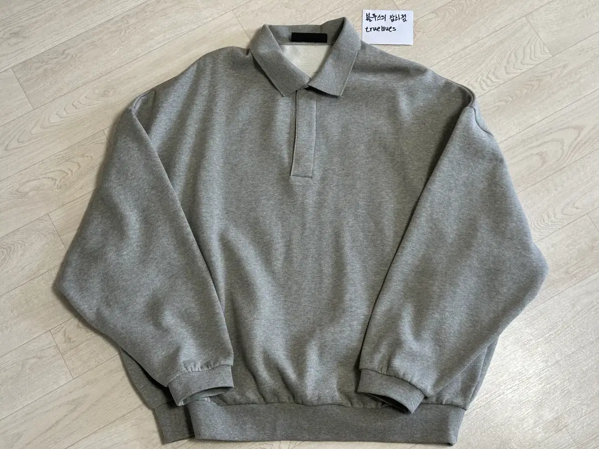 [XL] Essential Long Sleeve Polo Oatmeal 24ss