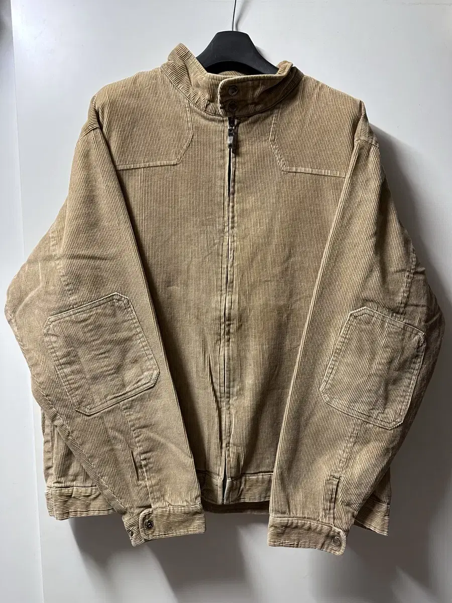 Beige ribbed work jacket